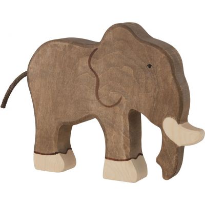 HOLZTIGER Elefant Holzfigur