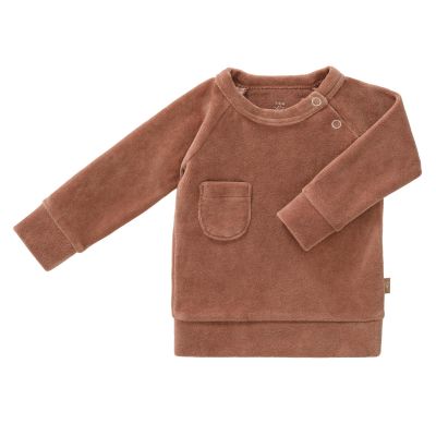Fresk Sweatshirt Velours, tawny brown, Gr. 0-3M