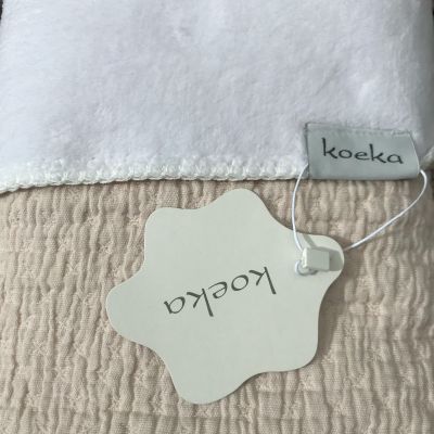Koeka Babydecke Elba/Plüsch, pebble / white