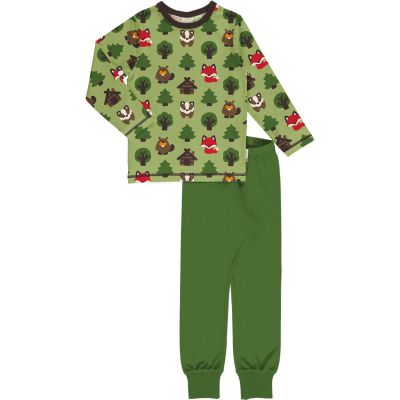 Pyjama Set LS, Green Forest