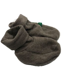Wool fleece booties walnuss, Gr. 92/98